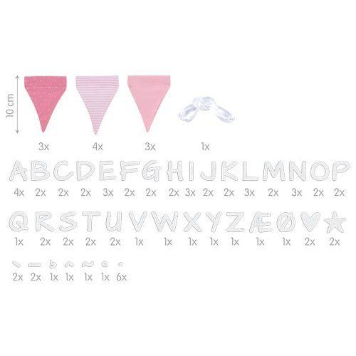 Wimpelkette Mini rosa
