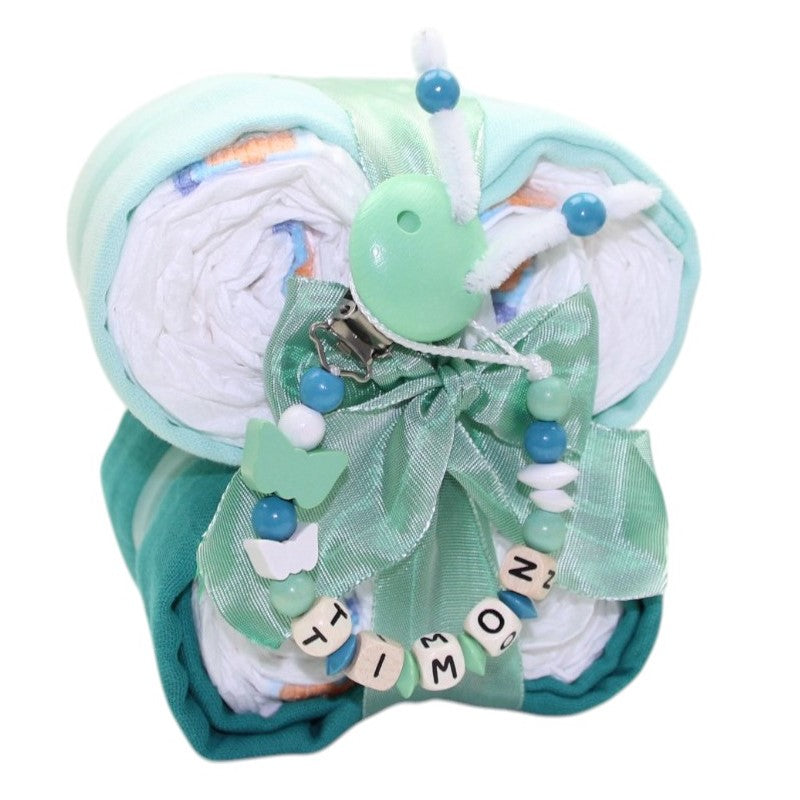 Diaper animal butterfly small mint:petrol