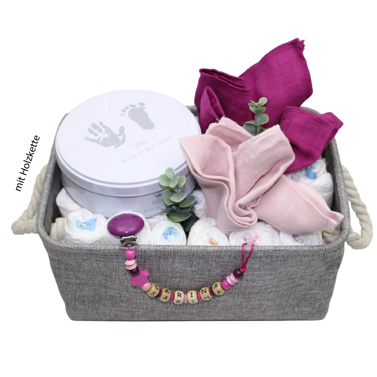 Tons roses de boîte à couches