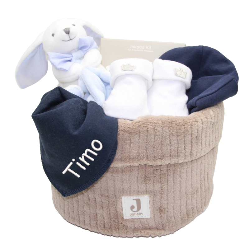 Windelkorb Hase blau
