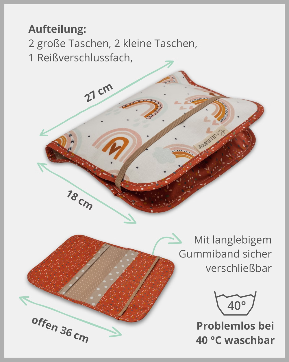 Windeltasche Regenbogen