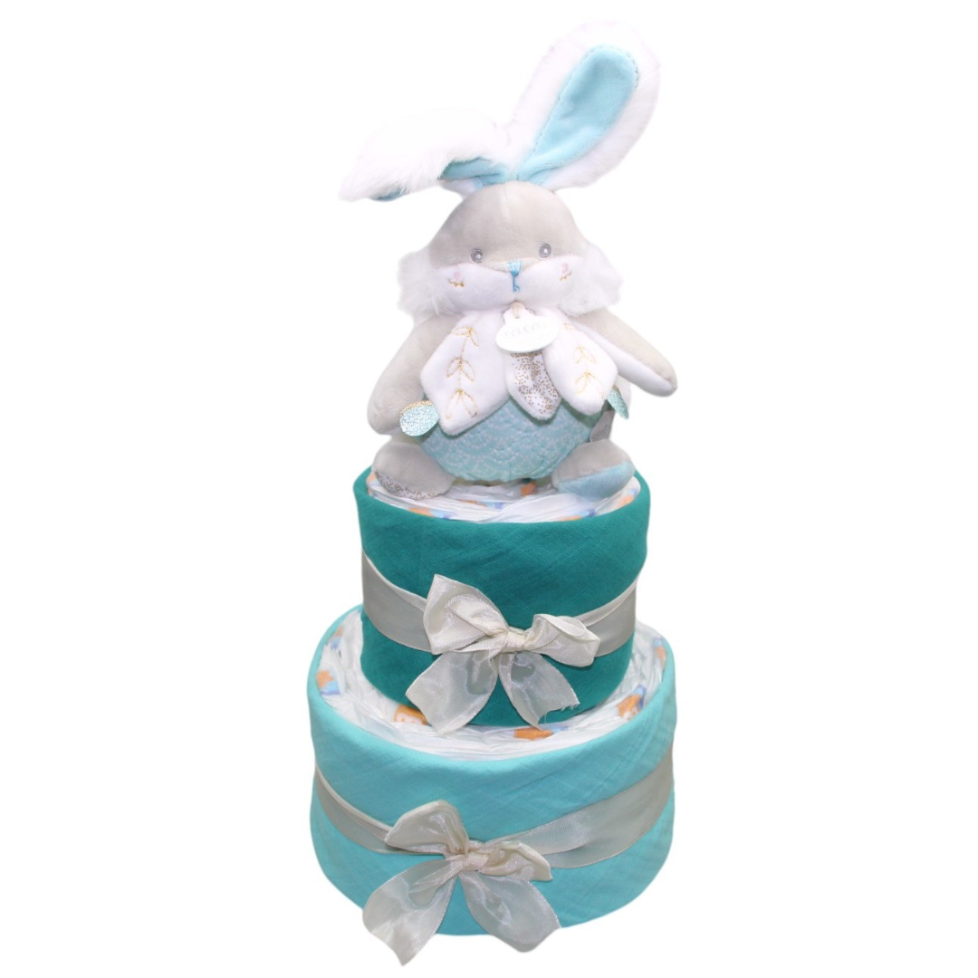 Diaper cake music box blue