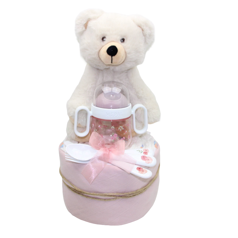 Diaper cake mini cuddly cloth blue