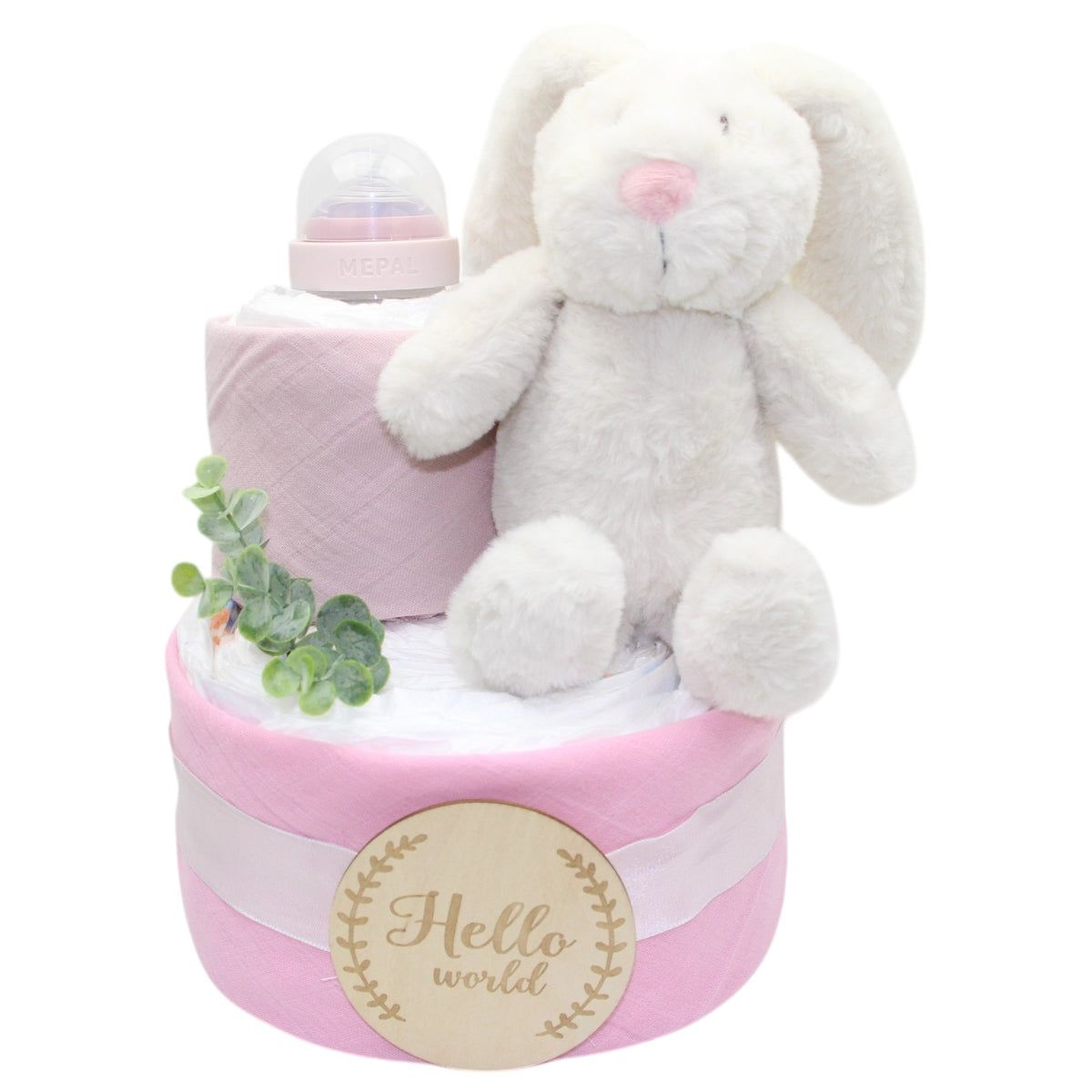 Windeltorte Hase rosatöne