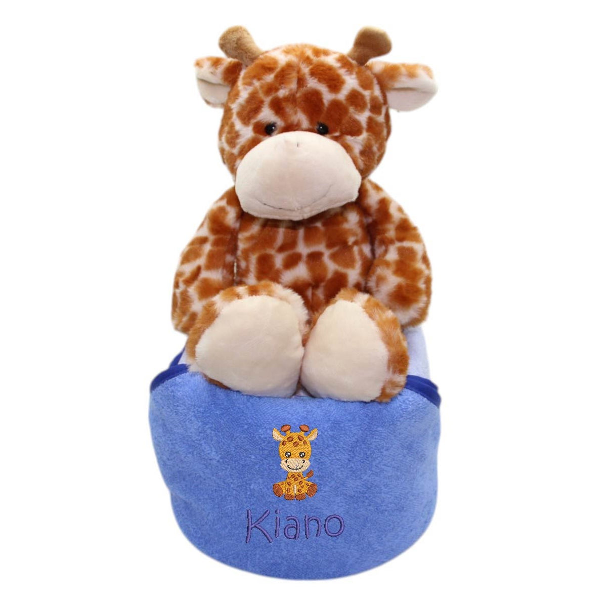 Diaper cake hooded bath towel giraffe