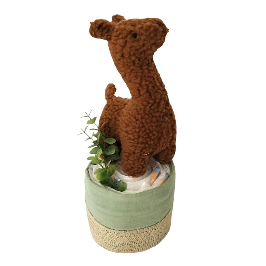 Diaper cake Nuscheli mini llama brown