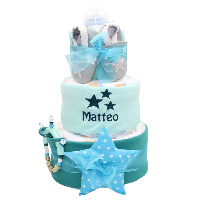 Windeltorte Nuscheli aqua