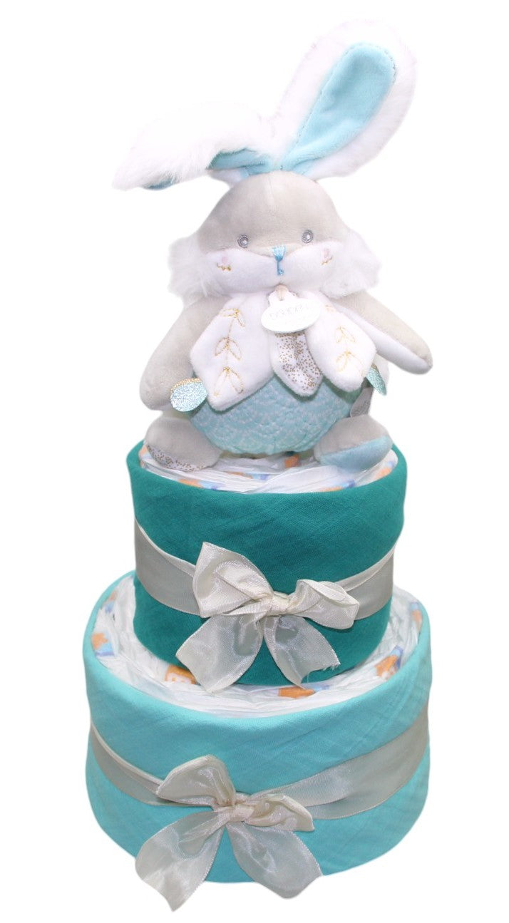 Diaper cake music box blue