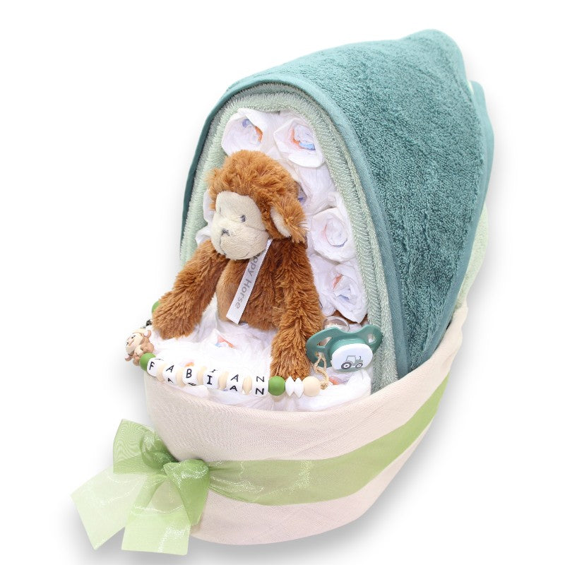 Diaper cake mini cuddly cloth blue