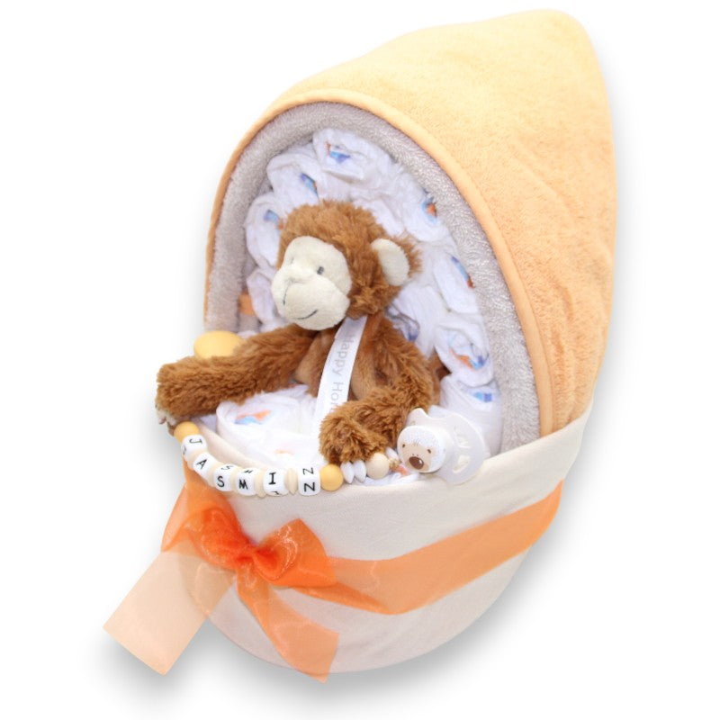 Diaper cake mini cuddly cloth blue