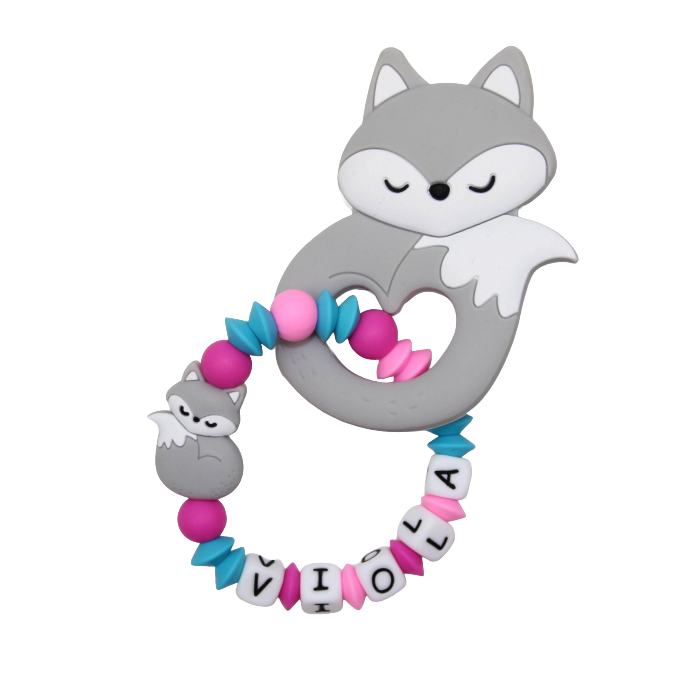 Bitey fox scuba blue:pink