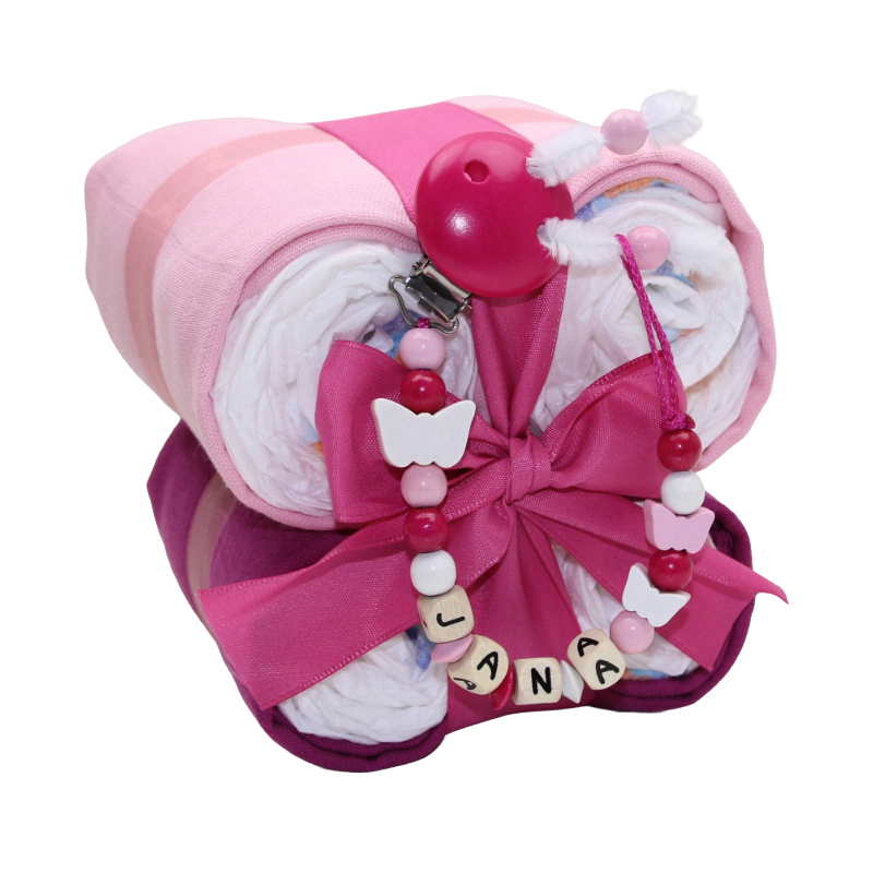 Couches d'animal papillon petit rose pastel