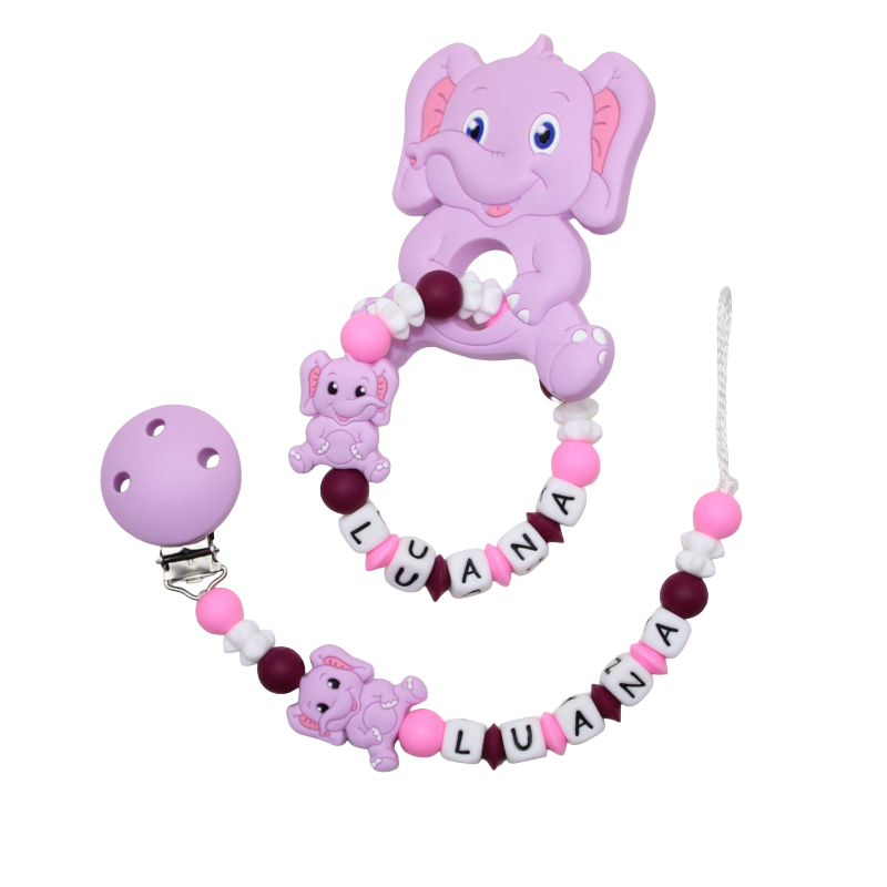 SILICON Gift Set Elephant Lilac: Pink