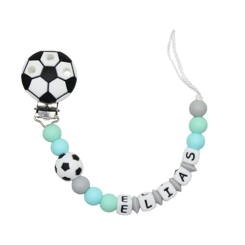 Nuggikette Silikon mit Name Fussball