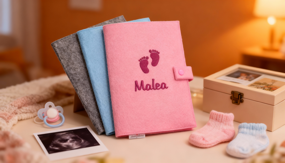 Gesundheitsheft-Hülle mit Motiv und Name