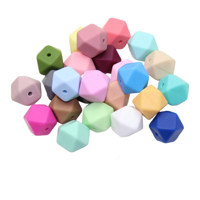 Silikonperle Hexagon 14mm