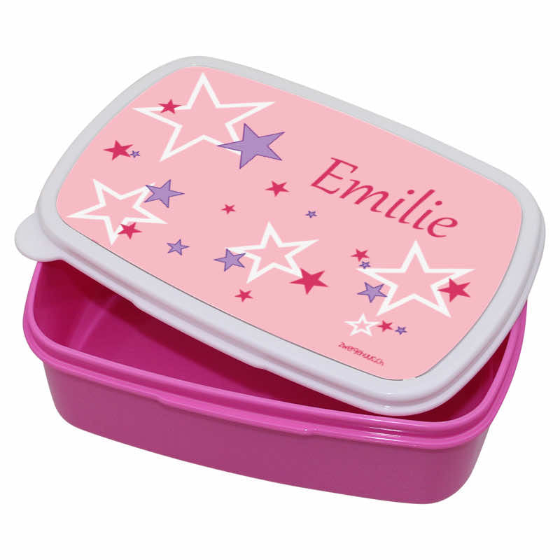 Lunchbox plastique étoile rose