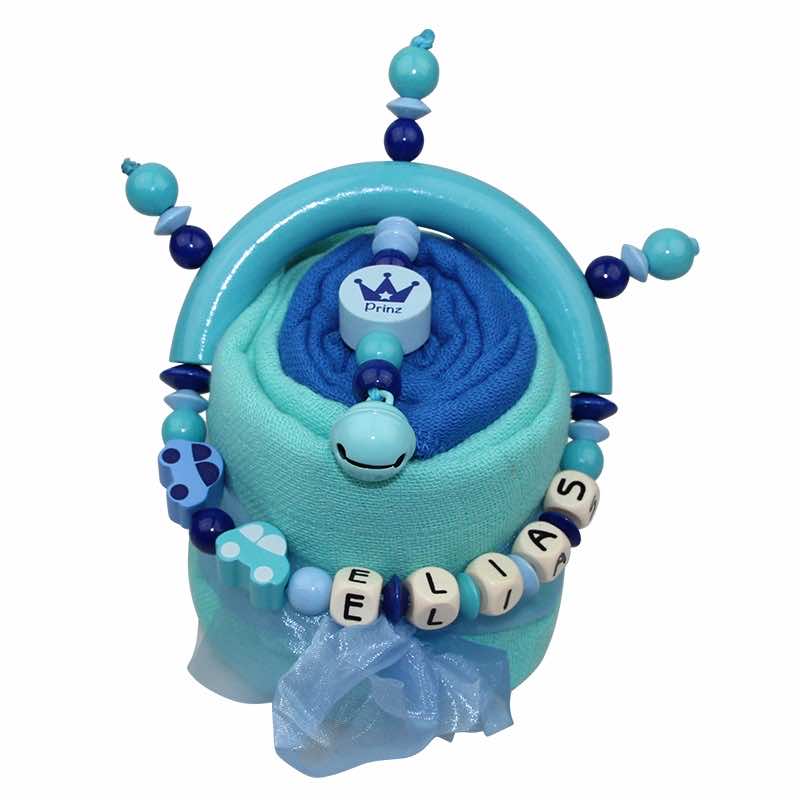 Cupcake turquoise:blue with clutching toy