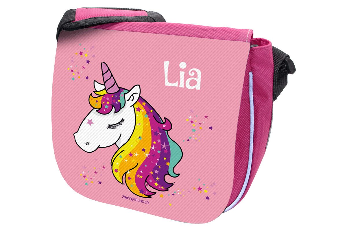 Kindergarten bag unicorn head rainbow
