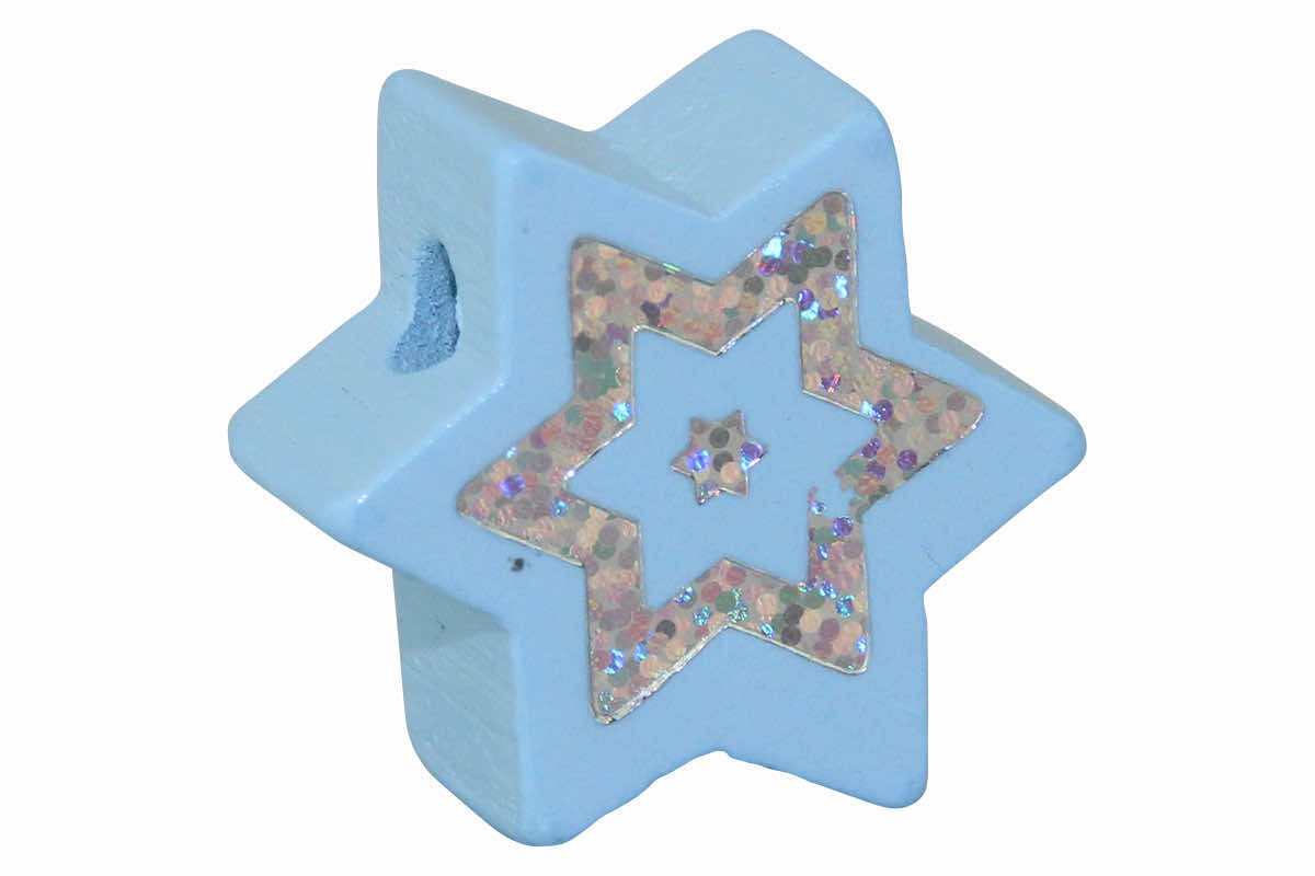 Glitter star motif beads