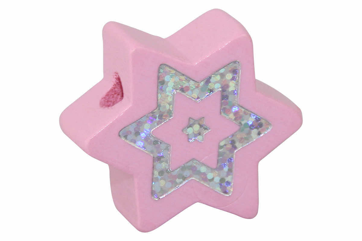 Glitter star motif beads