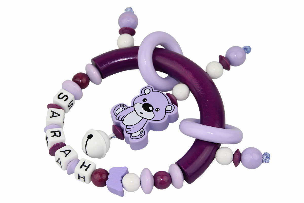 Grasping toy teddy bear lilac:purple-purple