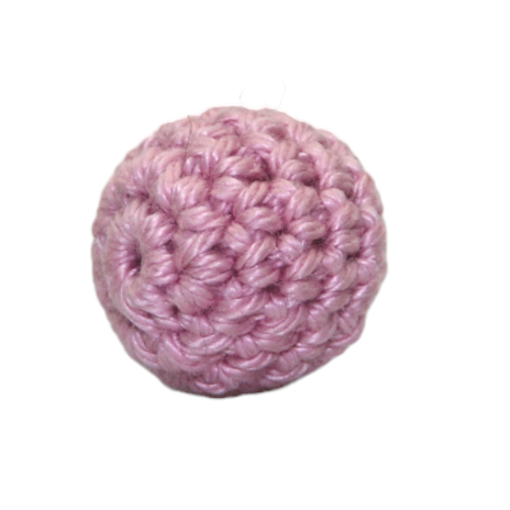 Crochet bead dusky pink