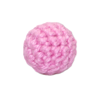 Crochet bead baby pink