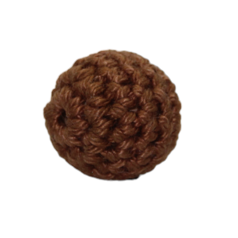 Crochet bead brown