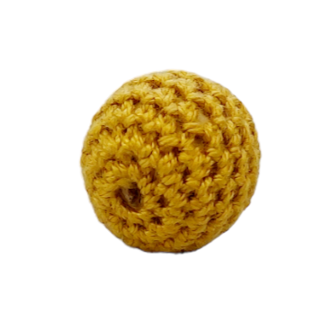 %Crochet beads curry yellow