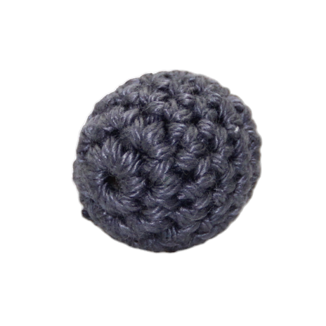 Crochet bead dark gray