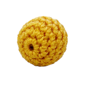 %Crochet beads golden yellow