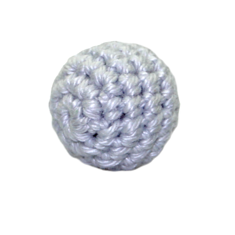 Crochet bead light gray