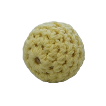 %Crochet beads pastel yellow