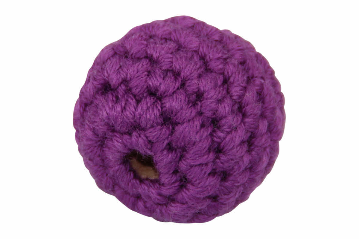%Crochet beads dark purple