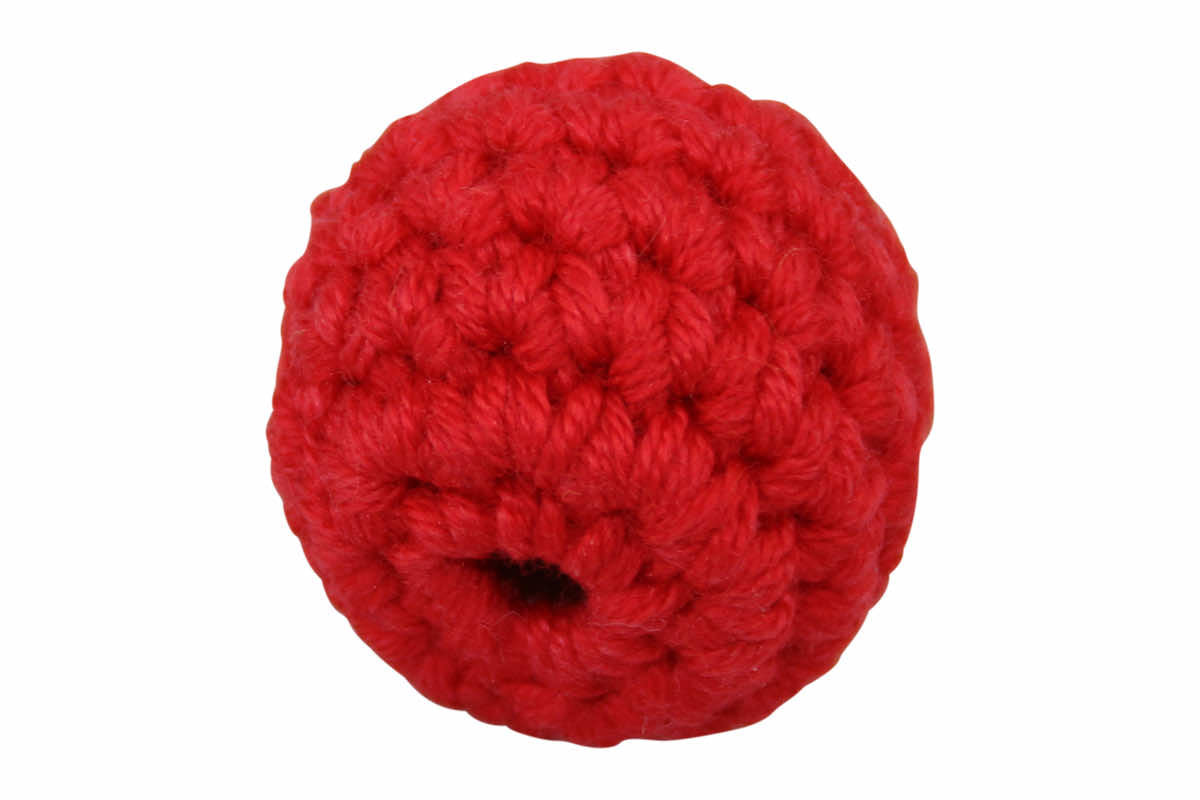 %Crochet beads red