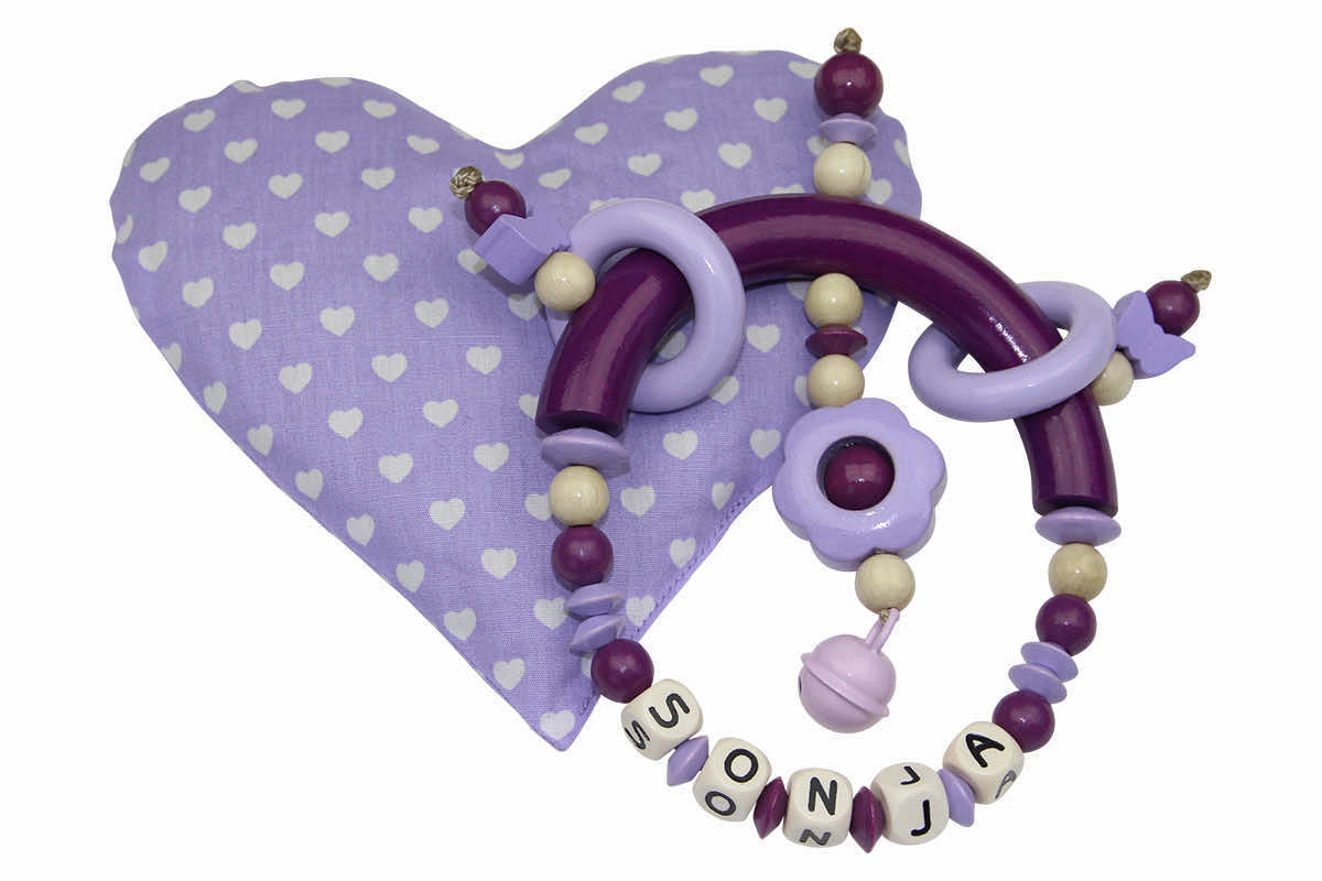 Gift set heart lilac