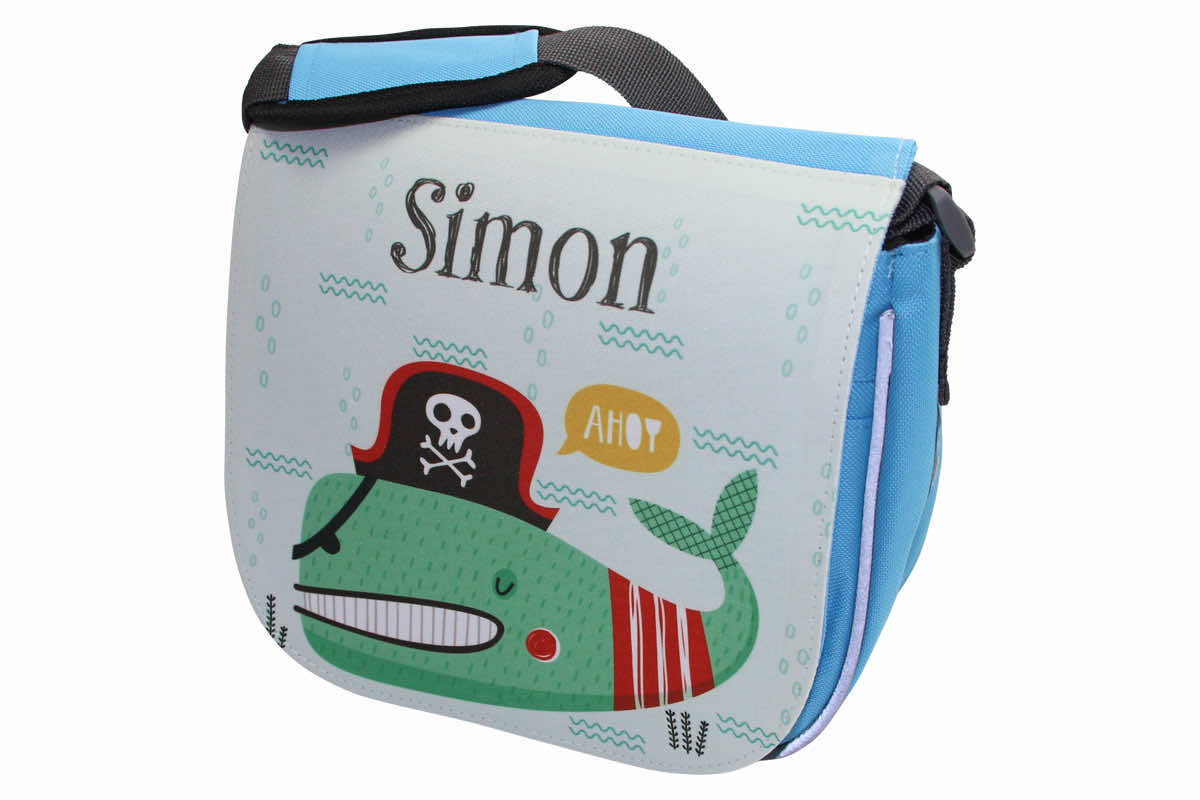 Kindergarten bag with name pirate fish