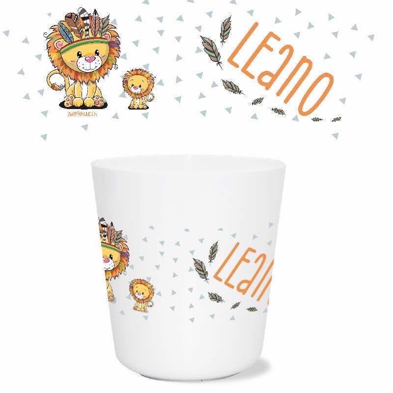 Lion drinking cup