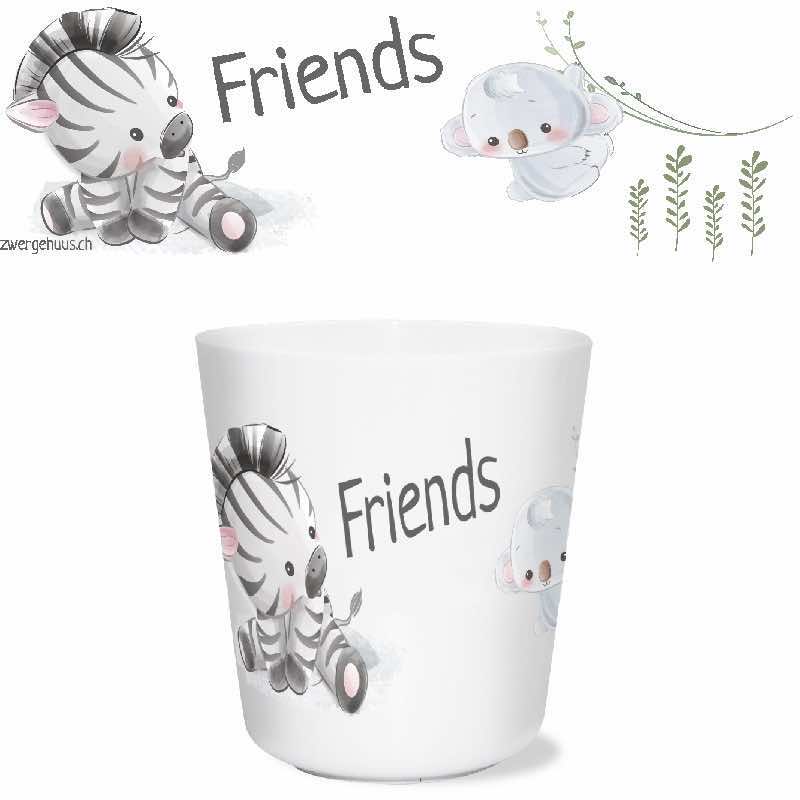 Zoo animals drinking cup