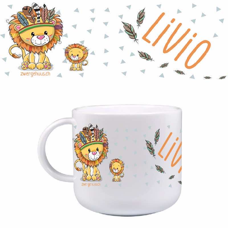 Children&#39;s mug lion