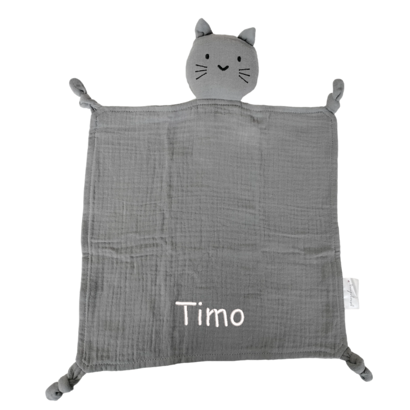 Cuddle cloth muslin cat gray