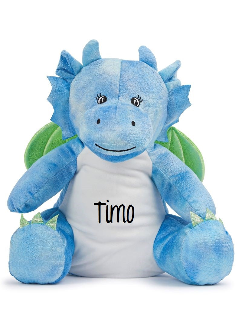 Cuddly toy MINI dragon blue