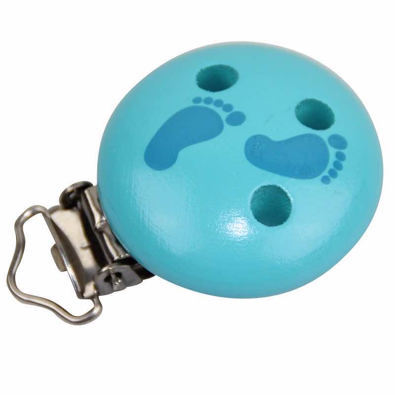 % fastening clip wooden feet turquoise