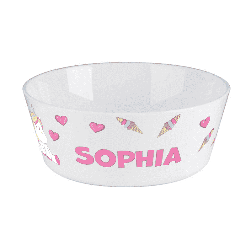 Cereal bowl unicorn pink