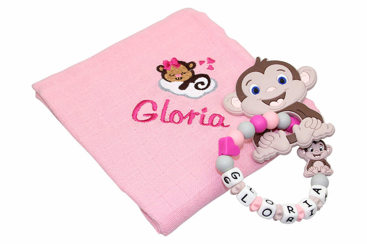 SILICONE monkey grasping toy set