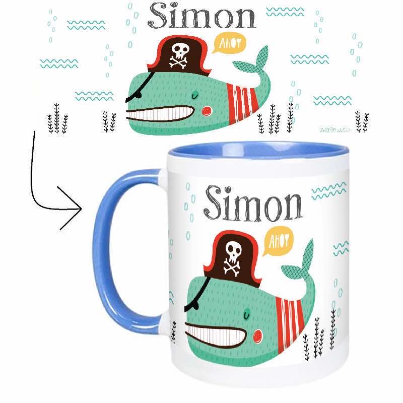 Mug with name pirate fish