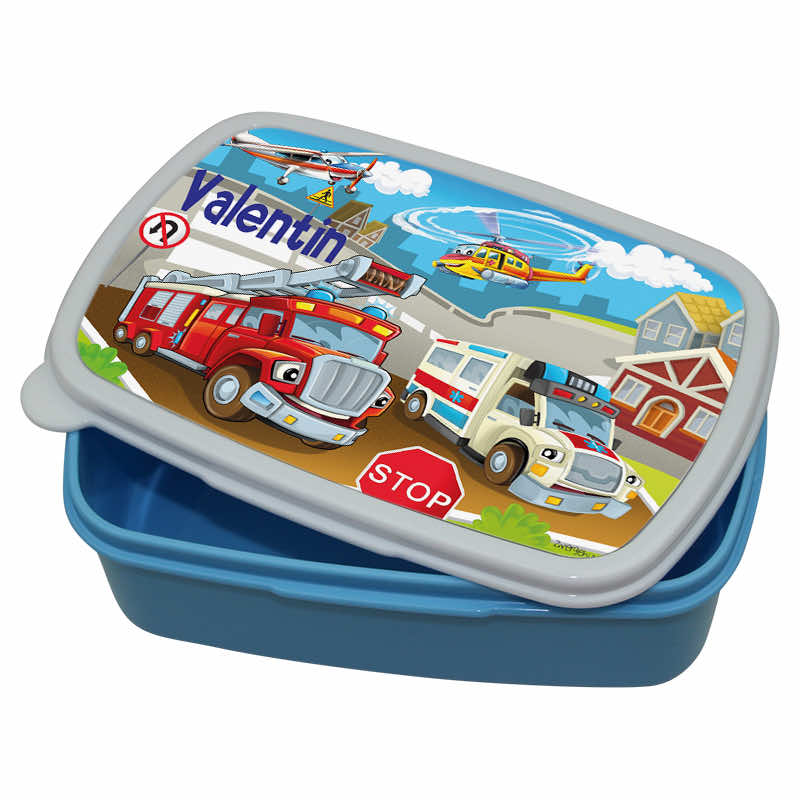 Plastic fire department lunch box
