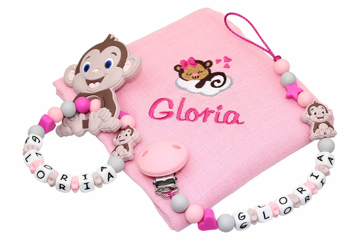 SILICONE monkey gift set