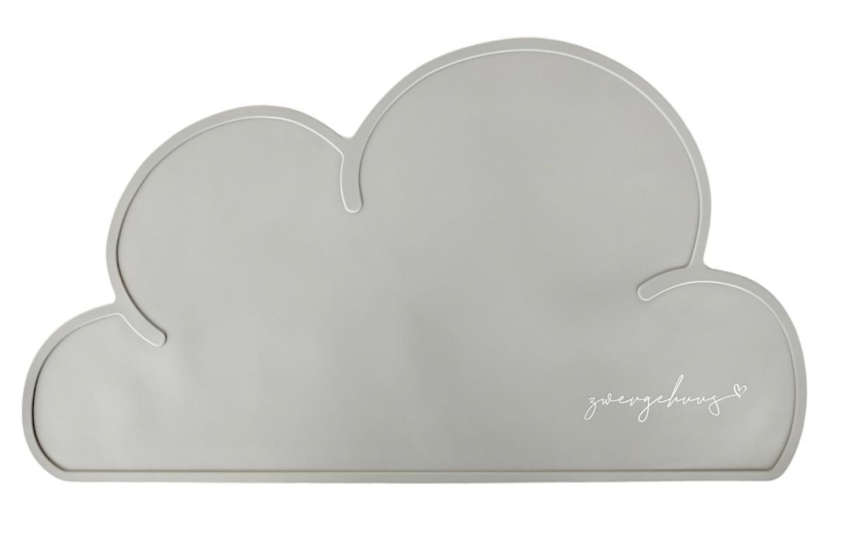Silicone placemat cloud light gray